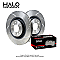 Civic Type R FN2 Rear Dimpled and Grooved Brake Discs and HALO Pads