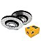 Tesla Model 3 Rear C Hook Slotted Brake Discs with Brake Pads