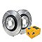 Rear Brake Discs and Pads to fit Ford Fiesta 1.6 ST ST180 Dimpled and Grooved