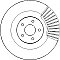 Front Brake Disc 350 mm to fit Ford Focus MK3 RS