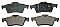Rear Brake Pads to fit Ford TRANSIT CONNECT (P65, P70, P80) 1.8 TDCi and others