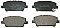 Front Brake Pads to fit Honda CIVIC VIII Hatchback (FN, FK) 1.4 (FK1, FN4) and others