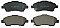 Front Brake Pads to fit Toyota AVENSIS (T25) 1.6 VVT-i (ZZT250, ZZT250R) and others