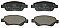 Front Brake Pads to fit Citroen C1 (PM, PN) 1.0 and others