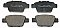 Rear Brake Pads to fit Alfa Romeo MITO (955) 1.4 (955AXB1B, 955.AXF1B) and others