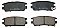 Rear Brake Pads to fit Mitsubishi DELICA / SPACE GEAR 2.8 D 4WD (PD8W, PE8W) and others