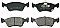 Front Brake Pads to fit Toyota AVENSIS (T22) 1.6 i (AT220, AT220R) and others