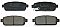 Rear Brake Pads to fit Chevrolet AVEO Hatchback (T300) 1.4 Turbo and others