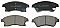 Front Brake Pads to fit Chevrolet AVEO Hatchback (T300) 1.3 D and others