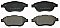 Front Brake Pads to fit Citroen BERLINGO / BERLINGO FIRST Box Body/MPV (M) 1.6 HDI 90 (MB9HX, MC9HX) and others