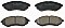 Front Brake Pads to fit Chevrolet AVEO / KALOS Hatchback (T200) 1.2 and others