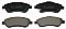 Front Brake Pads to fit Honda CR-V III (RE) 2.0 i-VTEC 4WD (RE5, RE2) and others