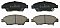 Front Brake Pads to fit Honda CR-Z (ZF) 1.5 IMA (ZF2) and others