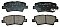 Rear Brake Pads to fit Hyundai ACCENT IV Saloon (RB) 1.6 and others