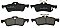 Rear Brake Pads to fit Honda CIVIC IX (FK) 1.4 i-VTEC (FK1) and others
