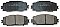Front Brake Pads to fit Toyota YARIS (P9) 1.0 VVT-i (KSP90, KSP90R) and others
