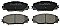 Front Brake Pads to fit Toyota AURIS (E15) 1.8 Hybrid (ZWE150, ZWE150R) and others