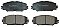 Front Brake Pads to fit Toyota AURIS (E15) 1.33 Dual-VVTi (NRE150, NRE150R) and others