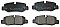 Rear Brake Pads to fit Mercedes-Benz V-CLASS (W447) V 220 CDI / d (447.811, 447.813, 447.815) and others