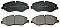 Front Brake Pads to fit Mercedes-Benz V-CLASS (W447) V 220 CDI / d (447.811, 447.813, 447.815) and others