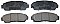 Front Brake Pads to fit Honda CR-V III (RE) 2.4 i-VTEC 4WD (RE7) and others