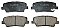 Rear Brake Pads to fit Hyundai EQUUS / CENTENNIAL (VI) 3.8 GDi and others