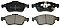 Front Brake Pads to fit Fiat 500X (334) 1.3 D Multijet (334AXH1A) and others
