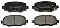 Rear Brake Pads to fit Fiat 500X (334) 1.3 D Multijet (334AXH1A) and others
