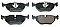 Rear Brake Pads to fit BMW 5 (E39) 520 i and others