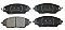 Front Brake Pads to fit Chevrolet AVEO Hatchback (T300) 1.2 and others