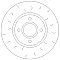 Front Dimpled and Grooved Brake Discs to fit Mg MG ZT 190