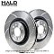 Front Brake Discs to fit BMW 3 Series E46 330 Performance Dimpled Grooved