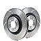 Rear Dimpled and Grooved Brake Discs to fit Honda CR-Z (ZF) 1.5 IMA