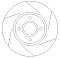 Rear Dimpled and Grooved Brake Discs to fit Subaru IMPREZA Saloon (GD) 2.0 WRX S