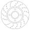 Rear Dimpled and Grooved Brake Discs to fit Ford TOURNEO CONNECT 1.8 16V