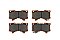Front DBA Xtreme Brake Pads to fit Toyota Landcruiser