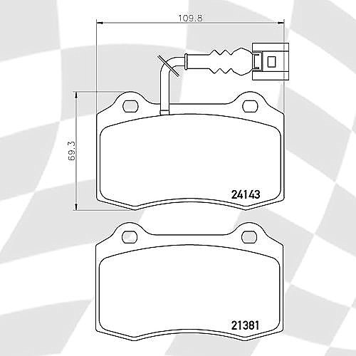 Front Mintex M1144 Race Pads MDB2271M1144