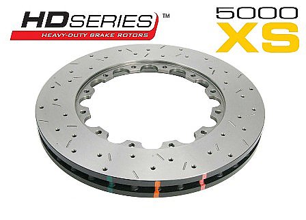 DBA 5000 series Crossed Drilled & Slotted Rotor Only Brake Disc 320mm x 30mm Kangaroo Paw DBA5575.1XS
