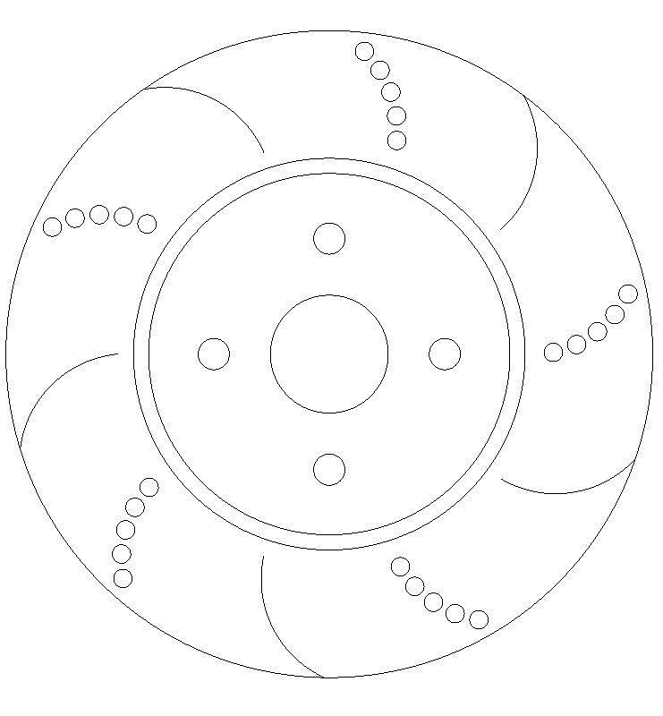Renault Clio 2.0 172 Front Dimpled and Grooved Brake Discs
