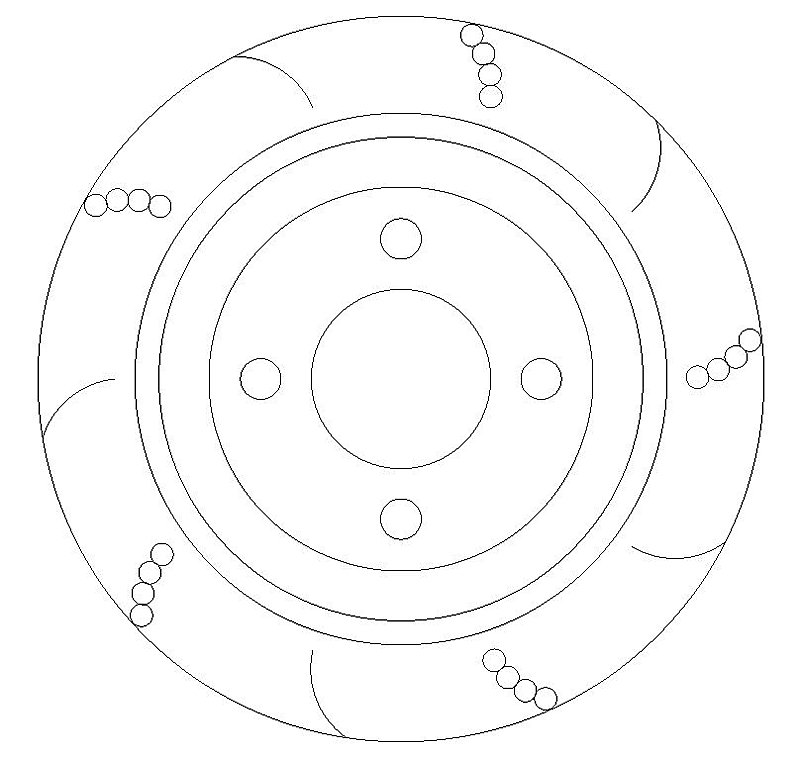 MINI Mini Cooper S (R50,R53) 1.6 Rear Dimpled And Grooved Brake Discs