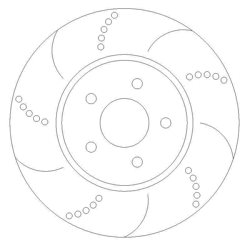 FORD Mondeo MK3 Saloon 3.0 ST-220 Front Dimpled And Grooved Brake Discs