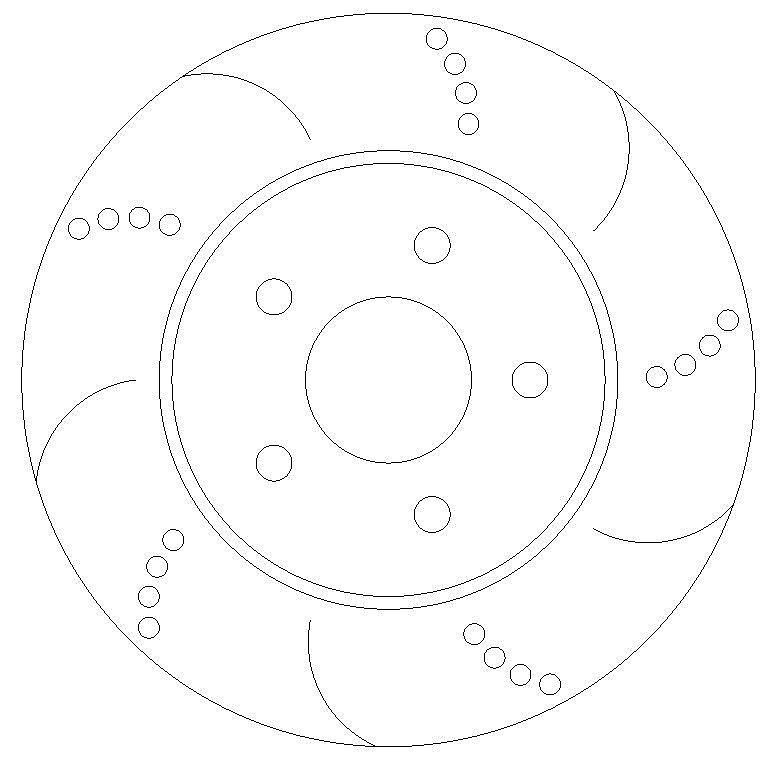 FORD Mondeo (MK3) Saloon 3.0 ST-220 Rear Dimpled And Grooved Brake Discs
