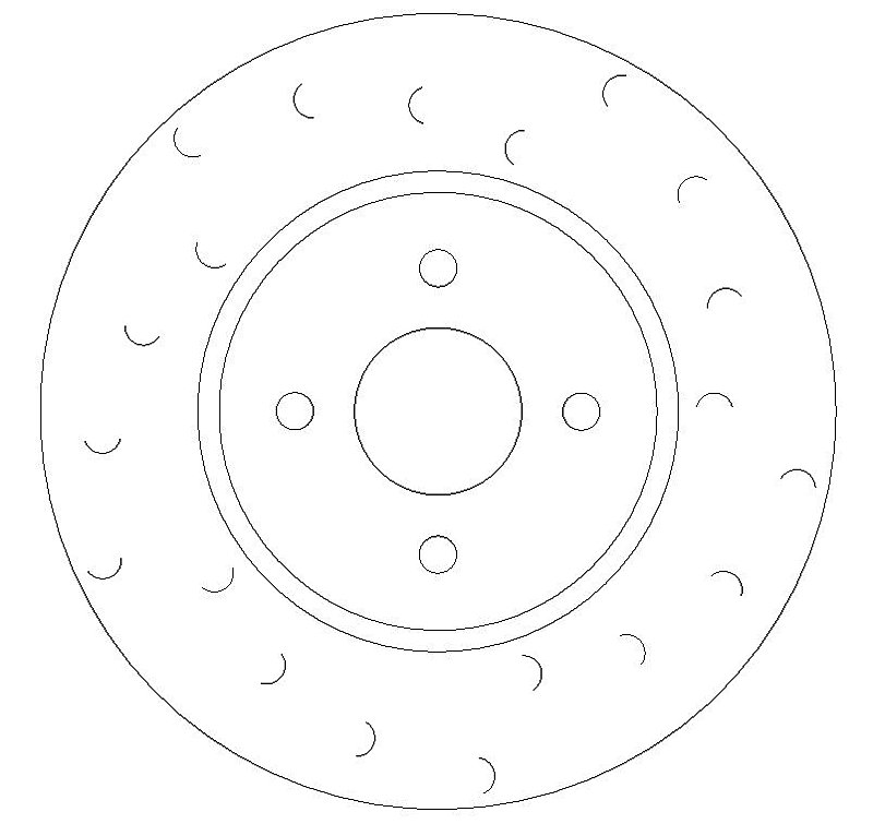 Focus ST170 Front Grooved Brake Discs and Jurid Pads