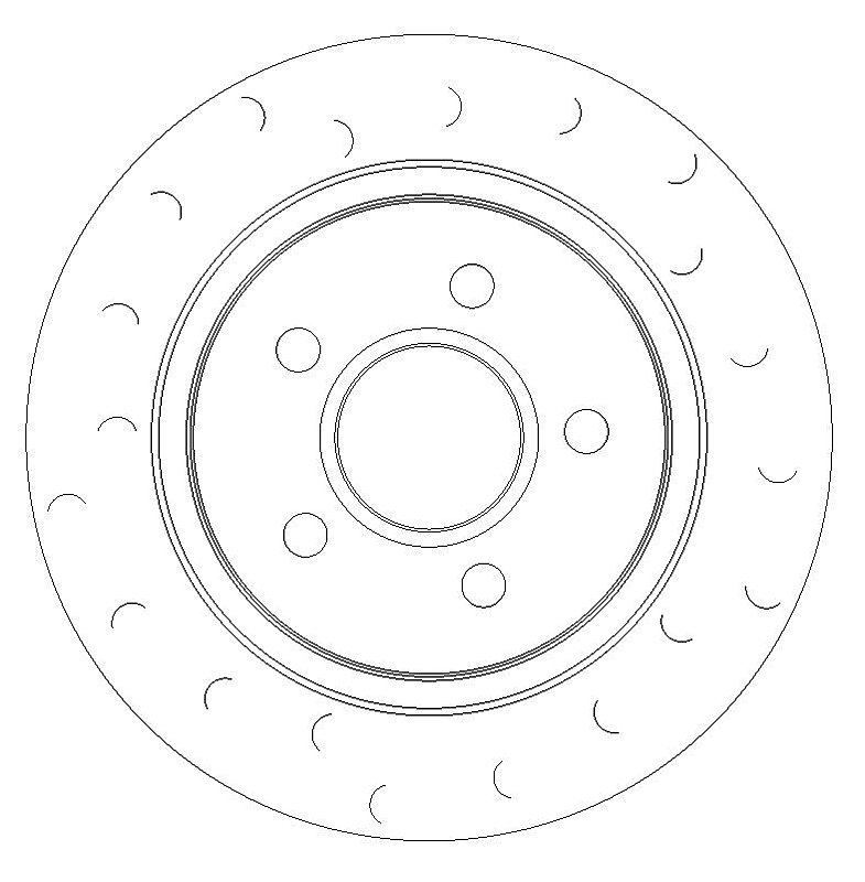 Focus 2.5 ST Rear Grooved Brake Discs and Jurid Pads