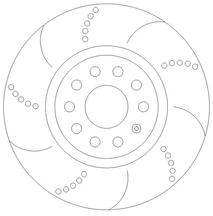 VW Golf GTi GTD Front Brake Discs HALO Dimpled and Grooved 312mm