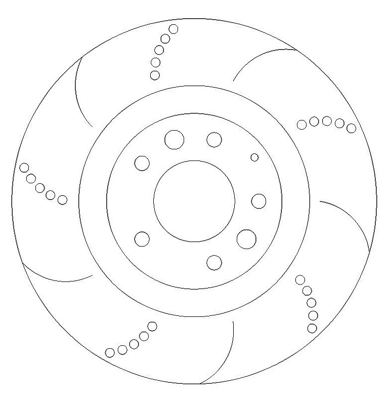 Mazda RX8 Front Dimpled And Grooved Brake Discs
