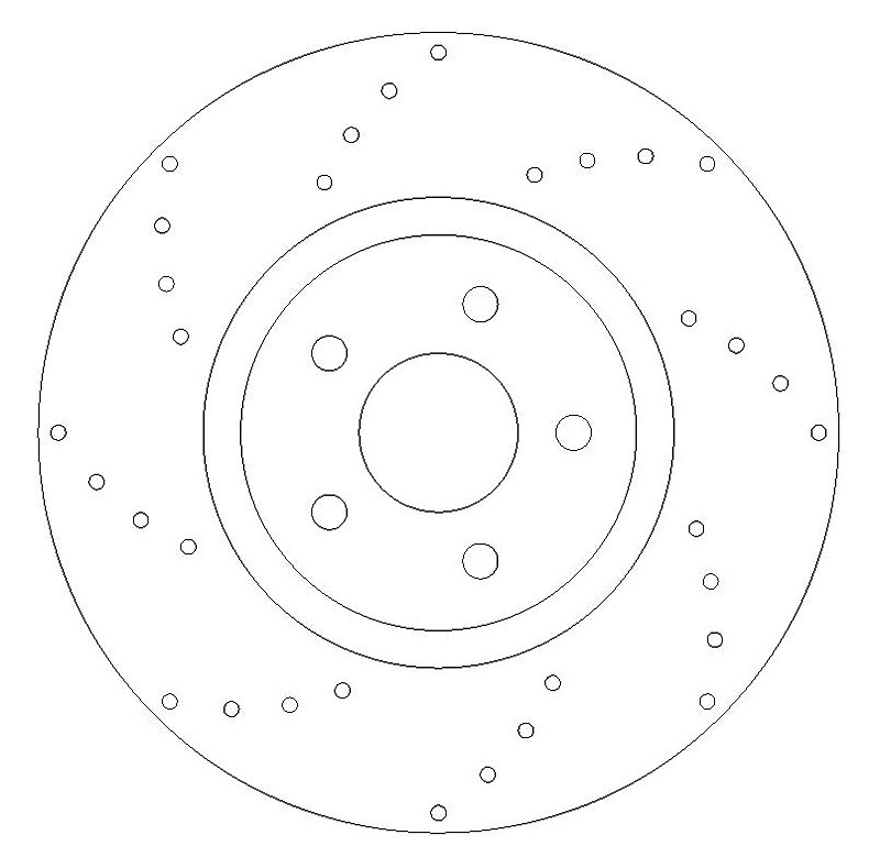 Front Cross Drilled Brake Discs to fit Ford Focus MK2 ST