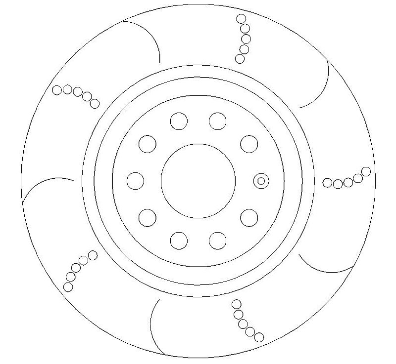 Rear HALO Dimpled and Grooved Brake Discs for Audi S3 Quattro