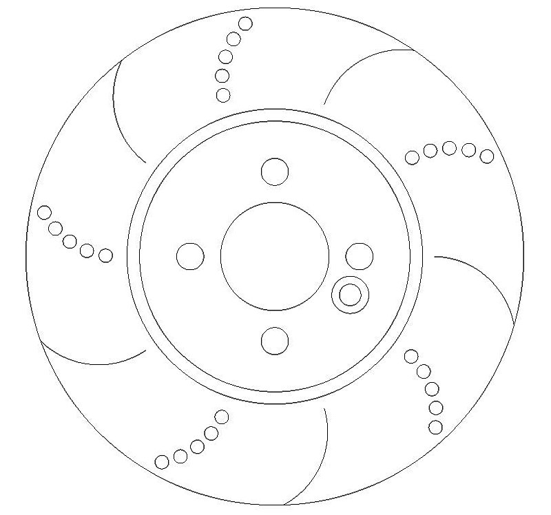 Mini Cooper S R56 Front Brake Discs Dimpled and Grooved