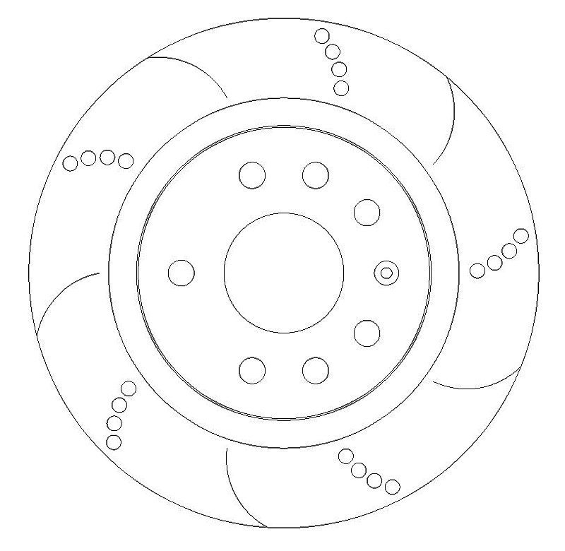 Vauxhall Astra VXR Rear Brake Discs Dimpled and Grooved